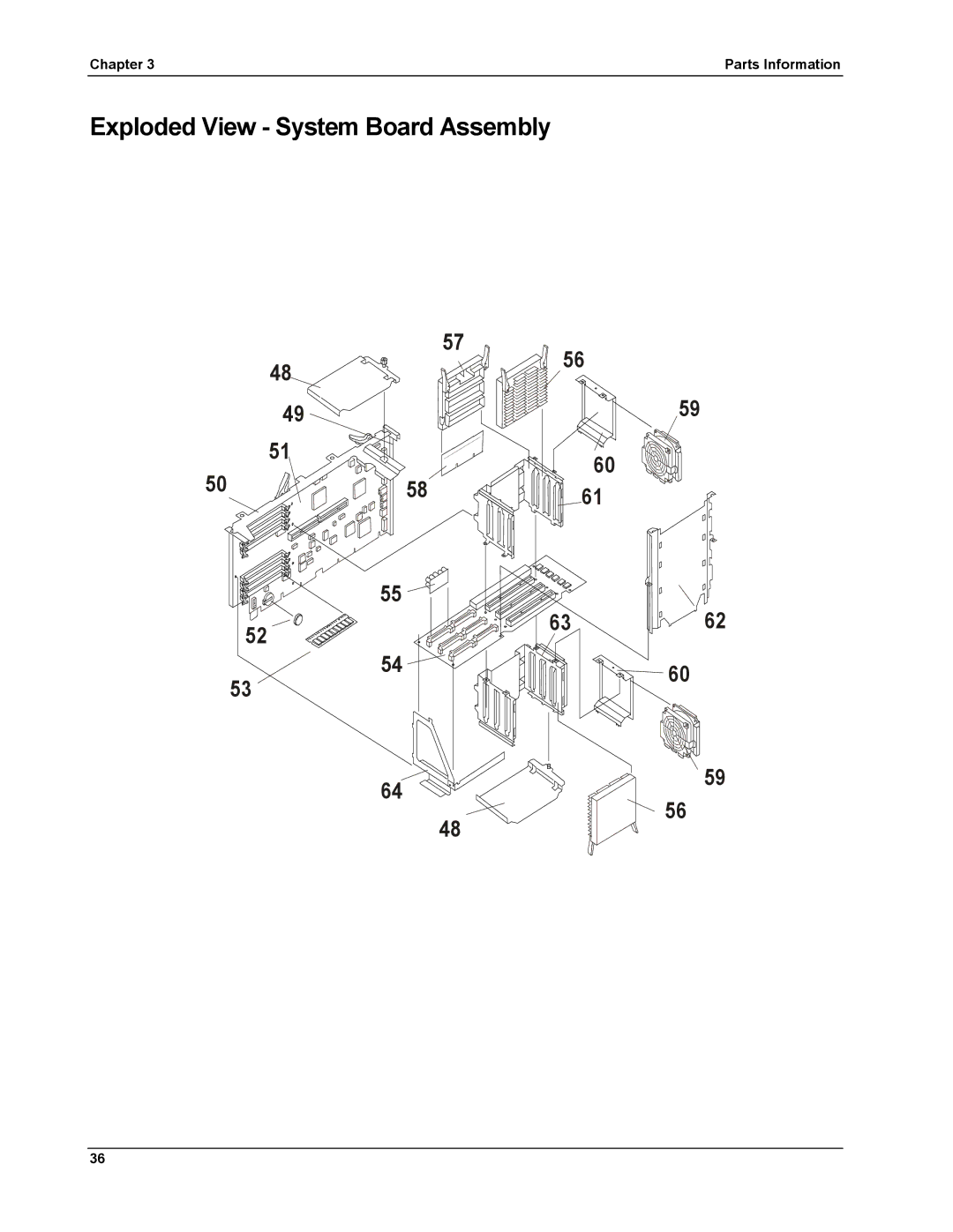 HP LH 6000 manual Exploded View System Board Assembly 