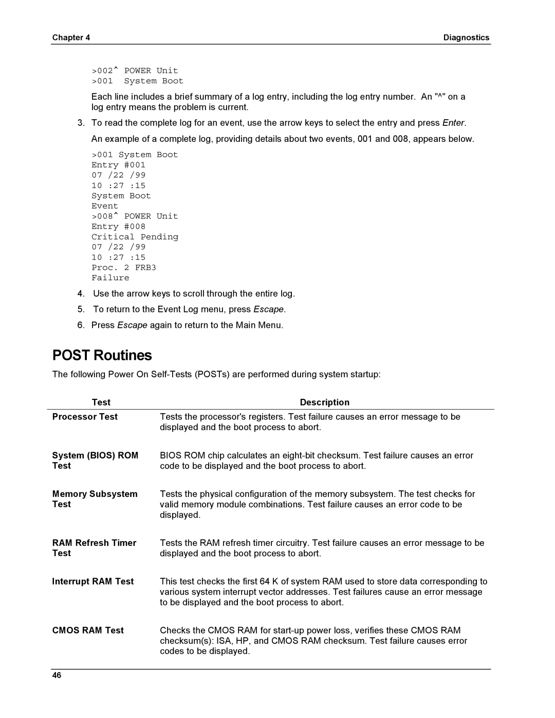 HP LH 6000 manual Post Routines 