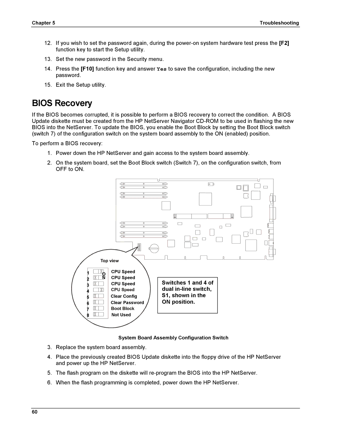 HP LH 6000 manual Bios Recovery 