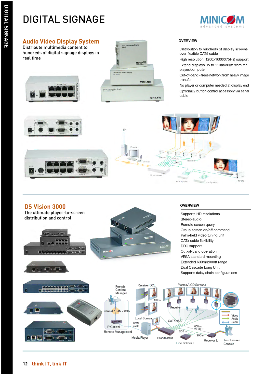 HP Linkqage KVM manual Digital Signage, Ultimate player-to-screen distribution and control 