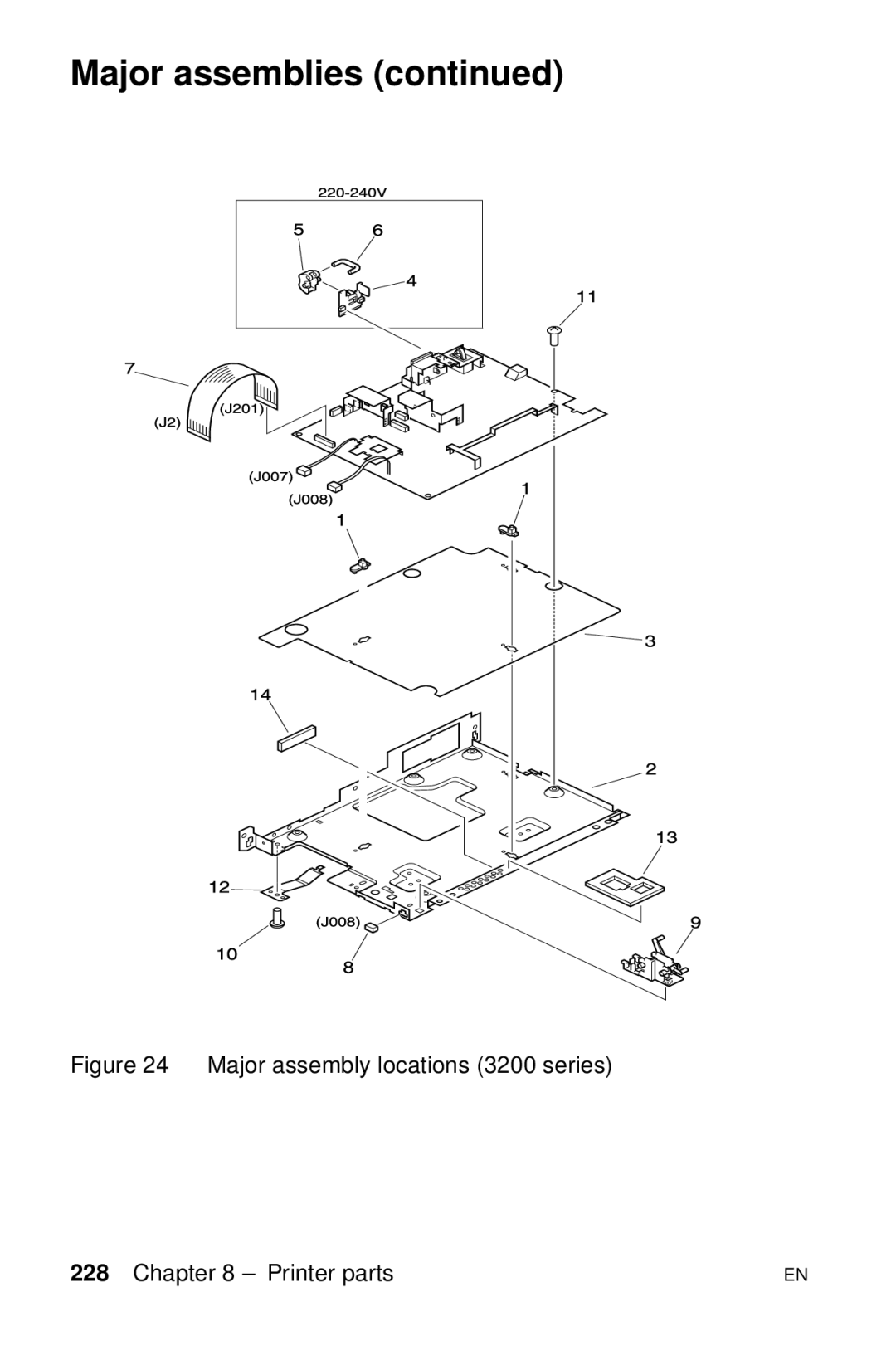 HP LJ 1100AXI, LJ 4000TN, LJ 2100M, LJ 2100TN, LJ 1100SE, LJ 1100ASE manual Major assemblies 