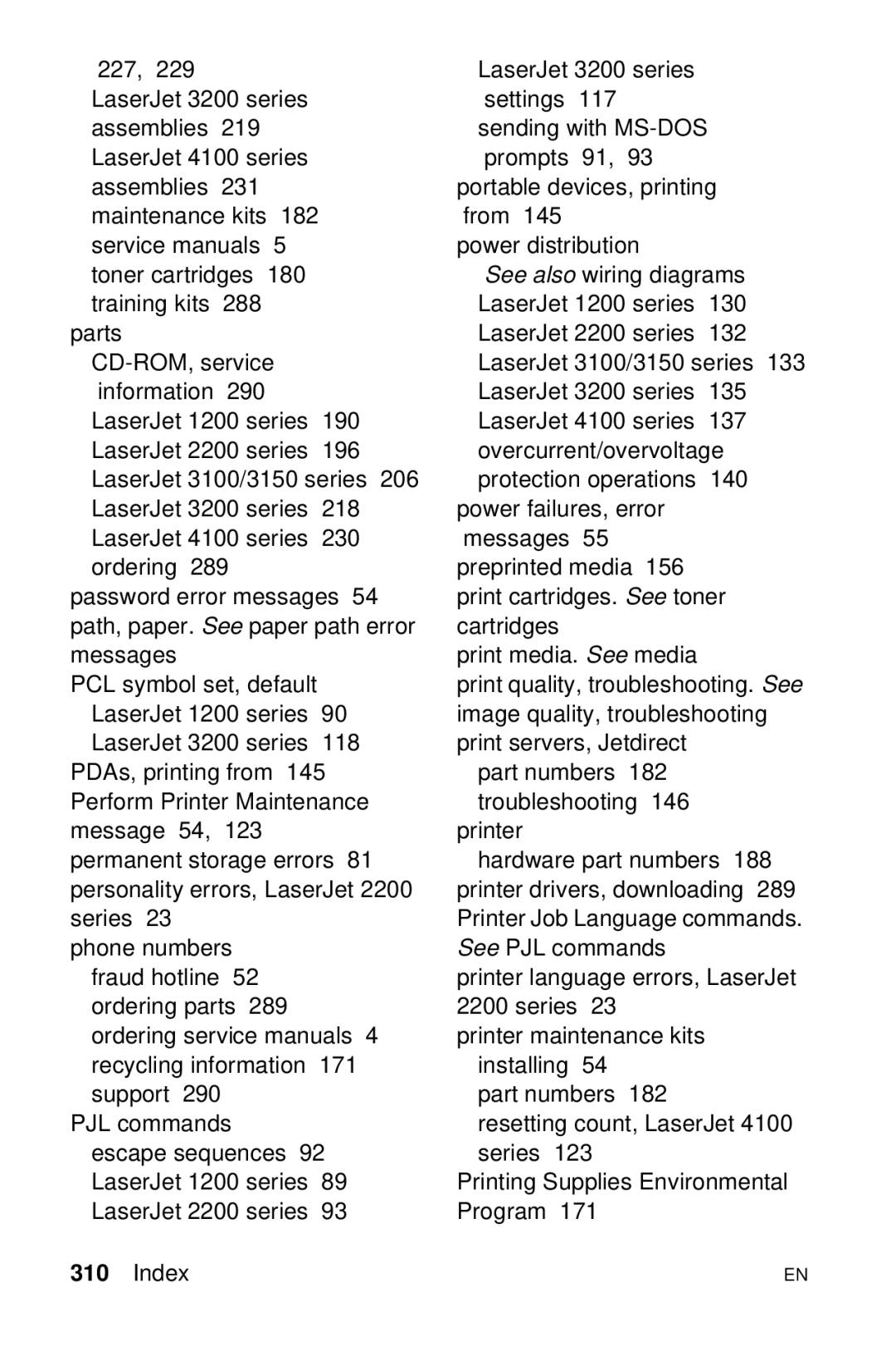 HP LJ 1100SE, LJ 4000TN, LJ 2100M, LJ 2100TN, LJ 1100AXI, LJ 1100ASE manual 