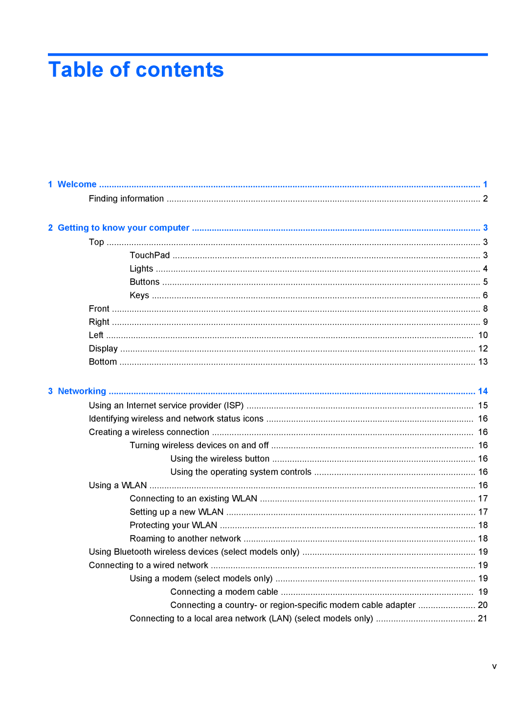 HP LJ475UT manual Table of contents 