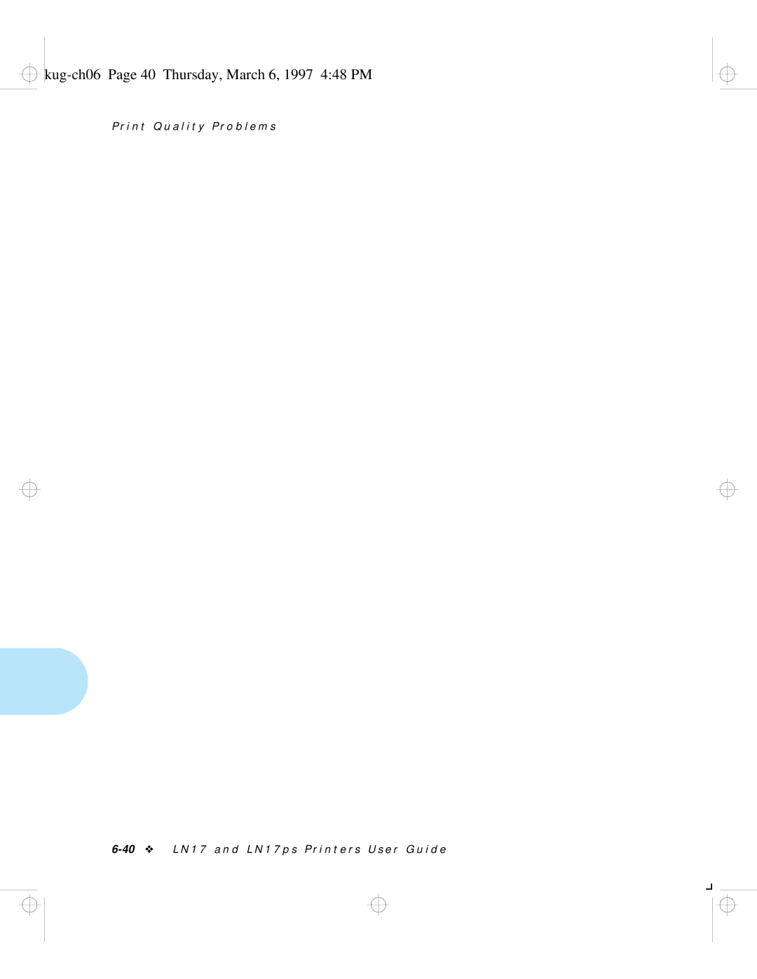 HP LN17 manual Kug-ch06 Page 40 Thursday, March 6, 1997 448 PM 