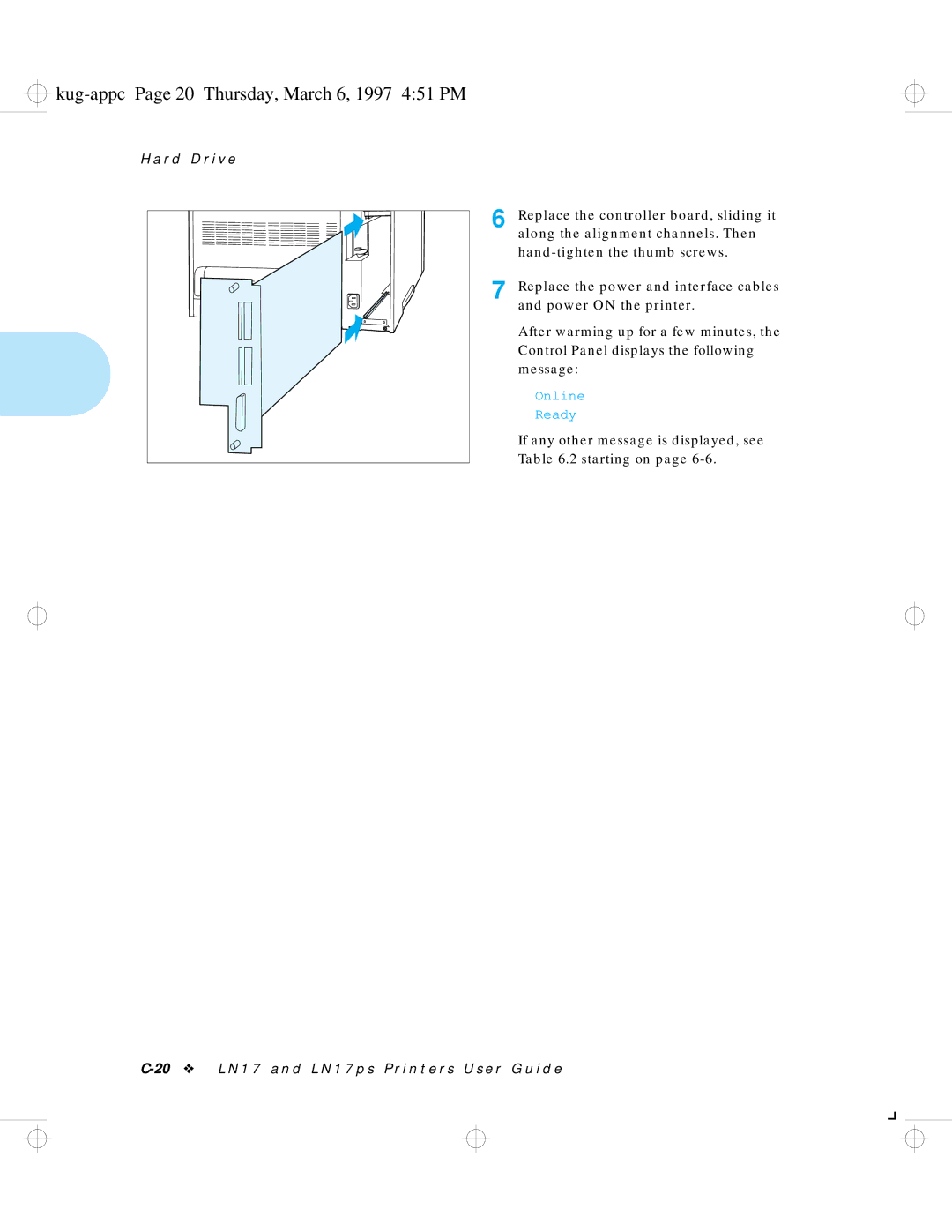 HP LN17 manual Kug-appc Page 20 Thursday, March 6, 1997 451 PM 