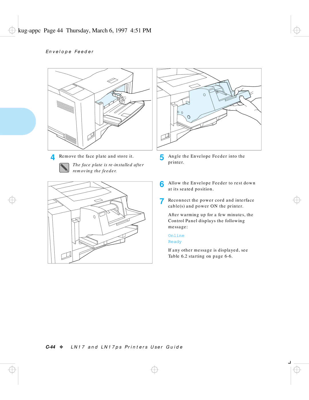 HP LN17 manual Kug-appc Page 44 Thursday, March 6, 1997 451 PM 