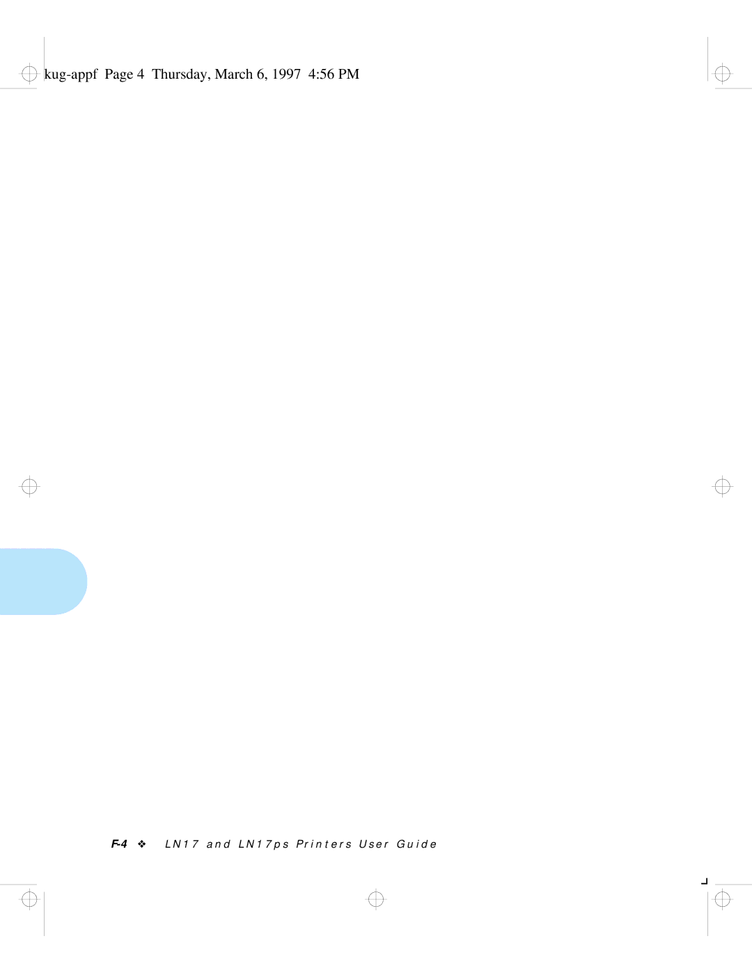 HP LN17 manual Kug-appf Page 4 Thursday, March 6, 1997 456 PM 