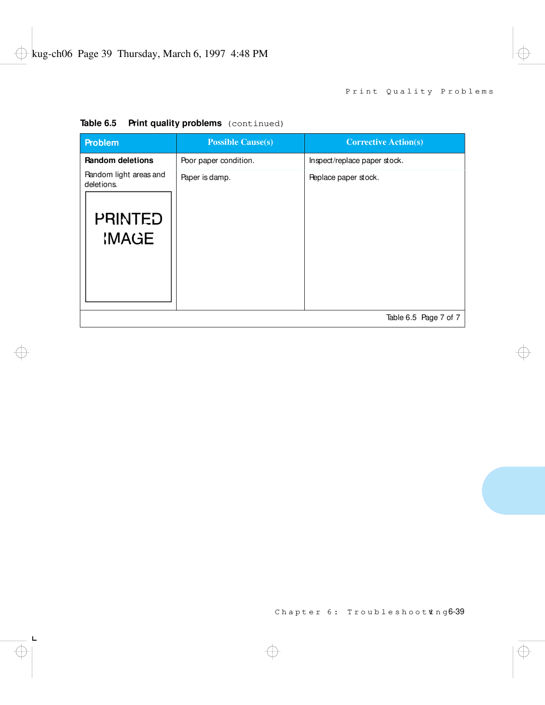 HP LN17ps manual Kug-ch06 Page 39 Thursday, March 6, 1997 448 PM, Random deletions 