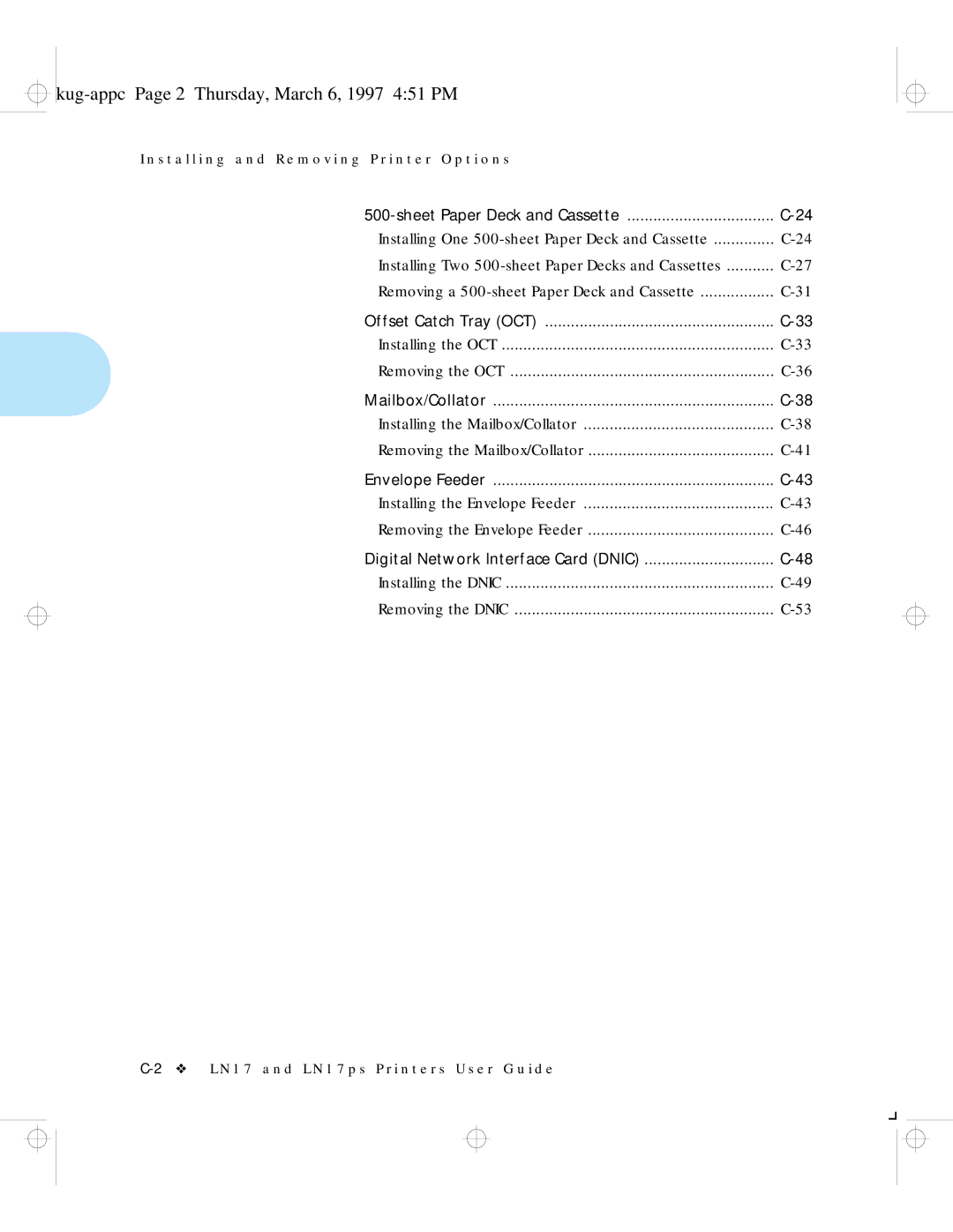 HP LN17ps manual Kug-appc Page 2 Thursday, March 6, 1997 451 PM, Sheet Paper Deck and Cassette 