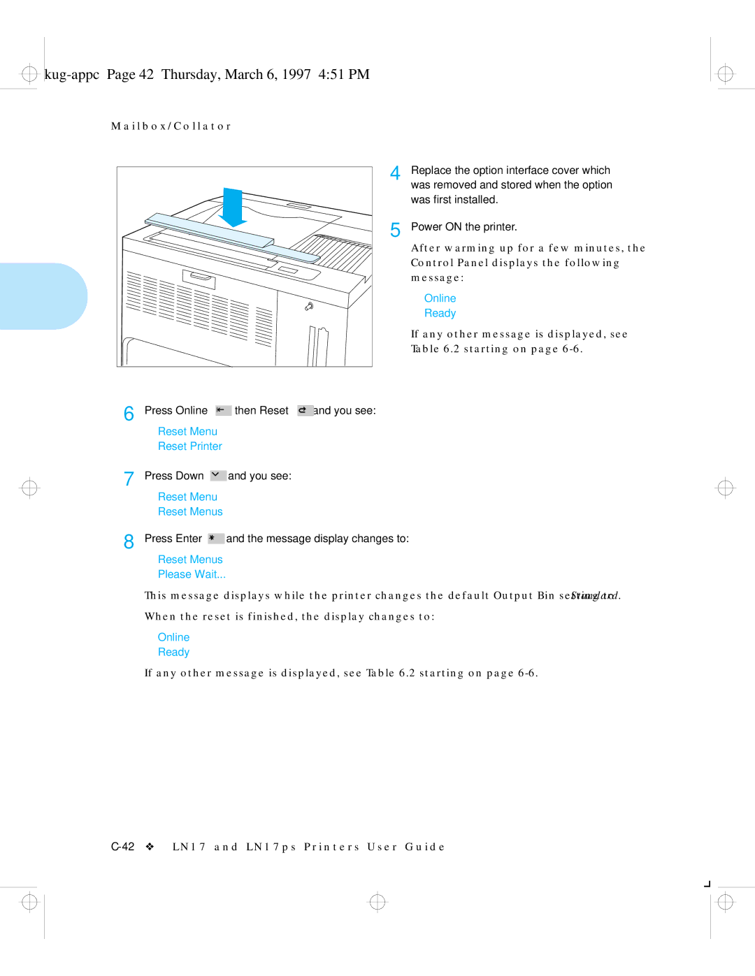 HP LN17ps manual Kug-appc Page 42 Thursday, March 6, 1997 451 PM 