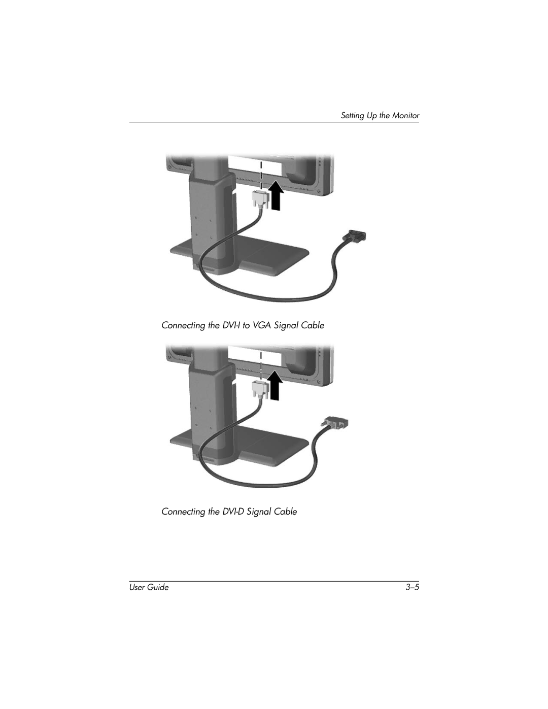 HP LP2065 20' manual Setting Up the Monitor 