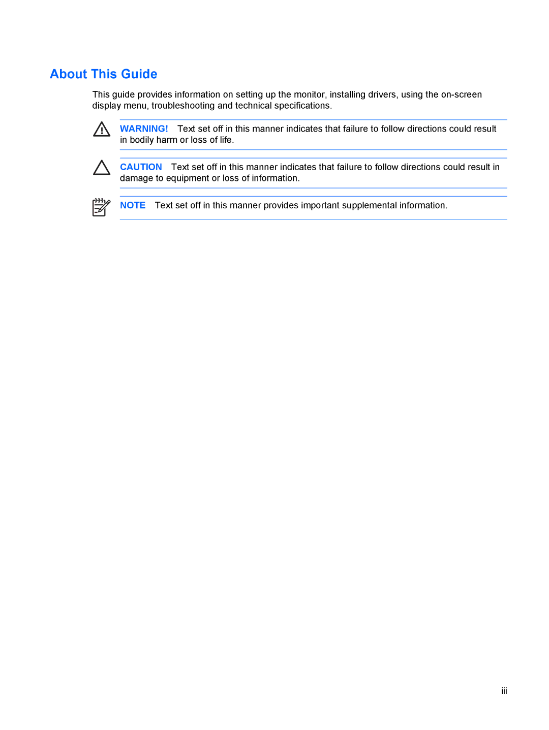 HP LP2065, LP1965, LP2465 manual About This Guide 