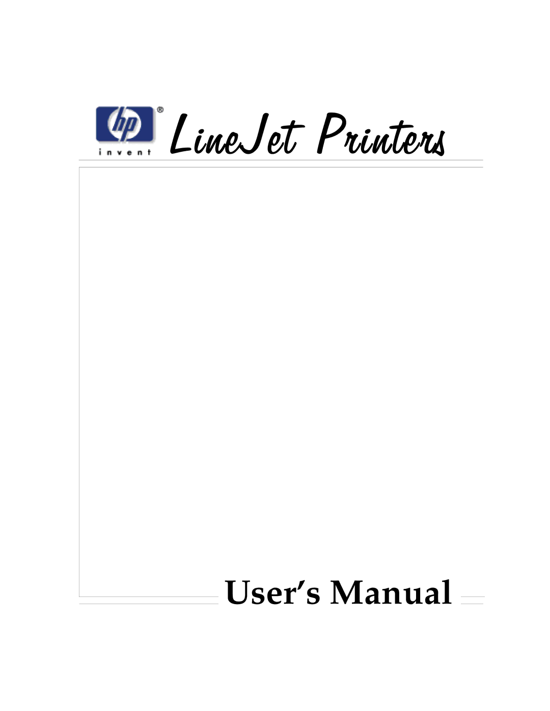 HP LQH-HW 3ULQWHUV manual LQH-HW3ULQWHUV 