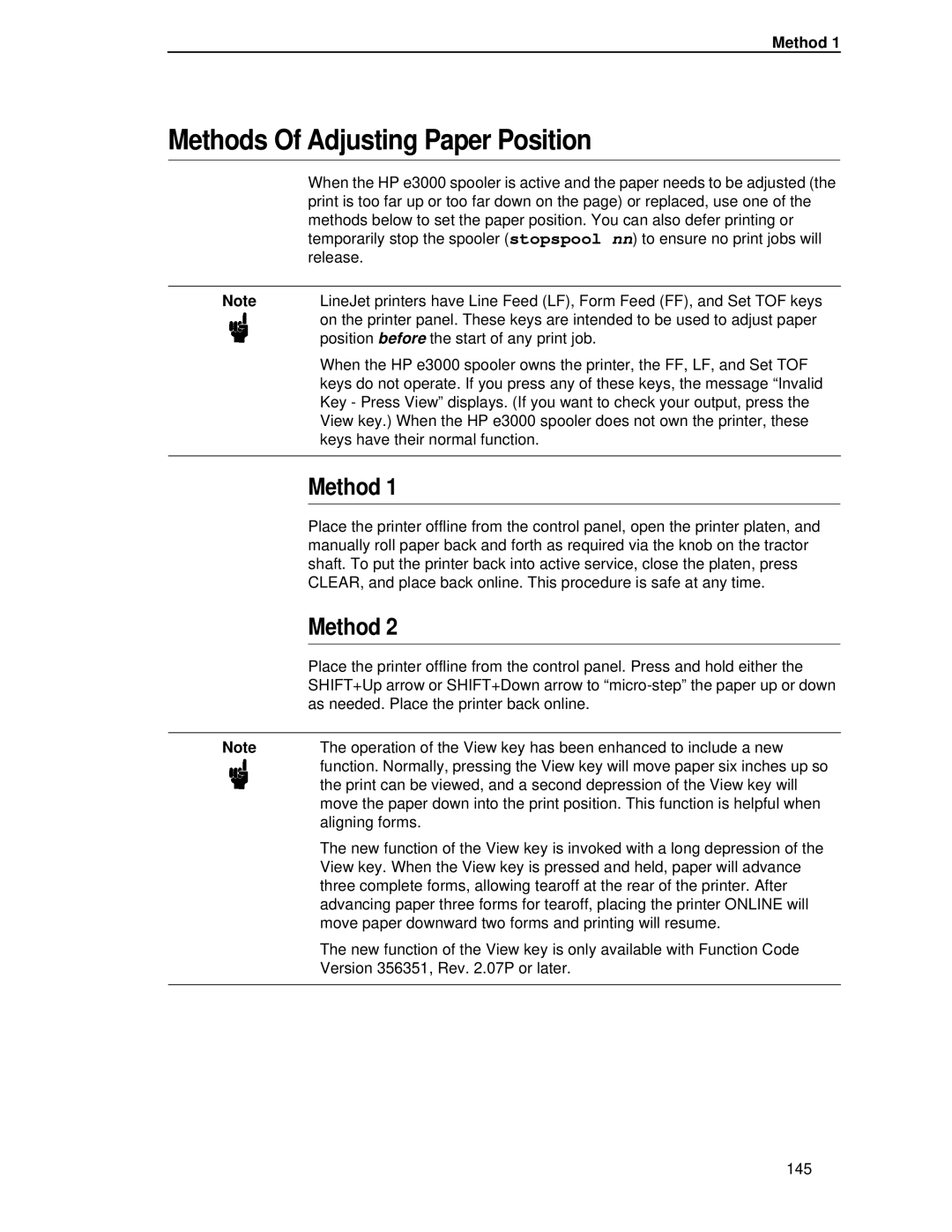 HP LQH-HW 3ULQWHUV manual Methods Of Adjusting Paper Position 