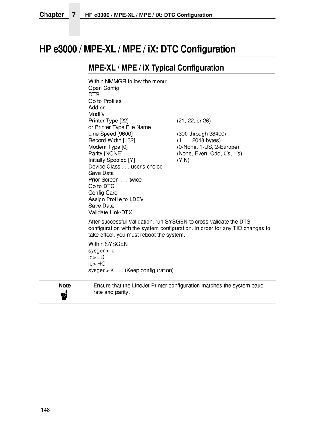 HP LQH-HW 3ULQWHUV manual HP e3000 / MPE-XL / MPE / iX DTC Configuration, MPE-XL / MPE / iX Typical Configuration 