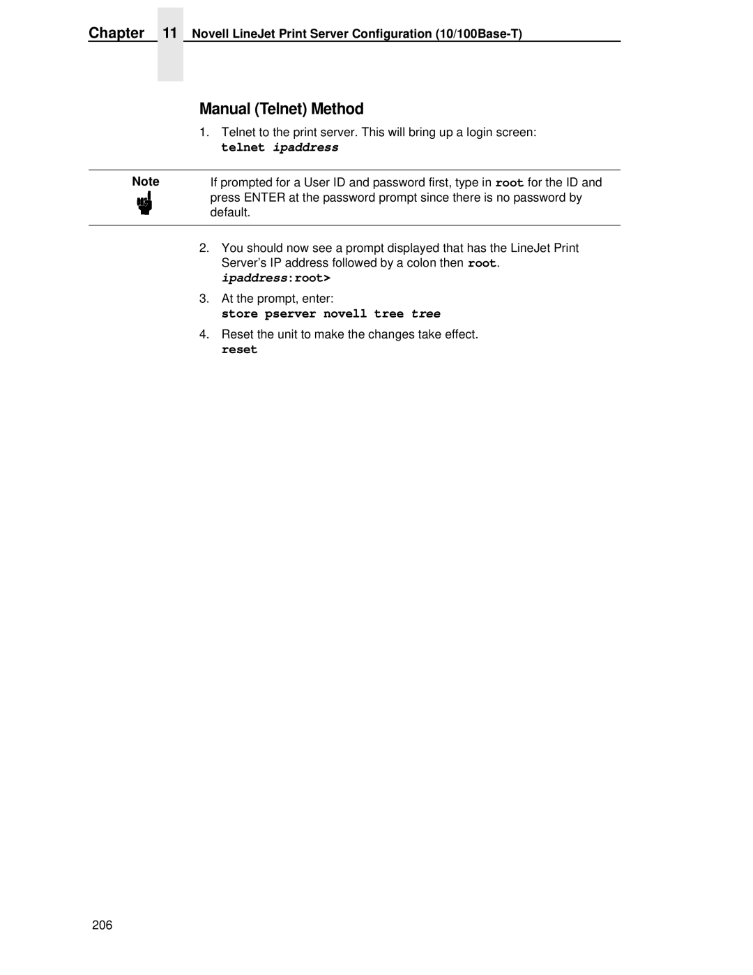 HP LQH-HW 3ULQWHUV manual Store pserver novell tree tree 