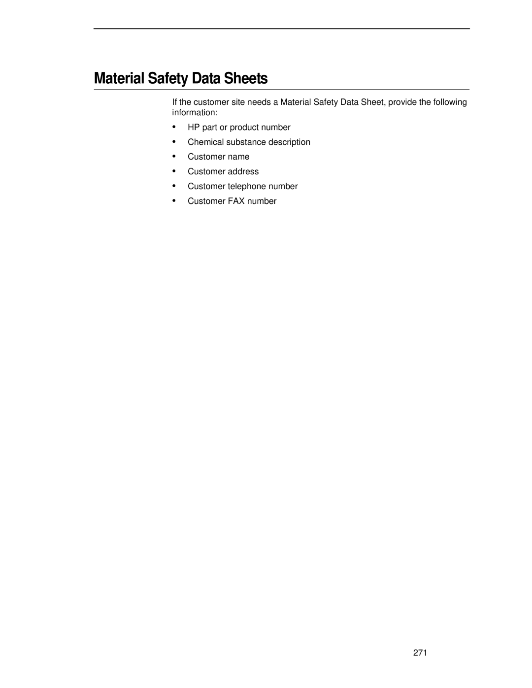 HP LQH-HW 3ULQWHUV manual Material Safety Data Sheets 