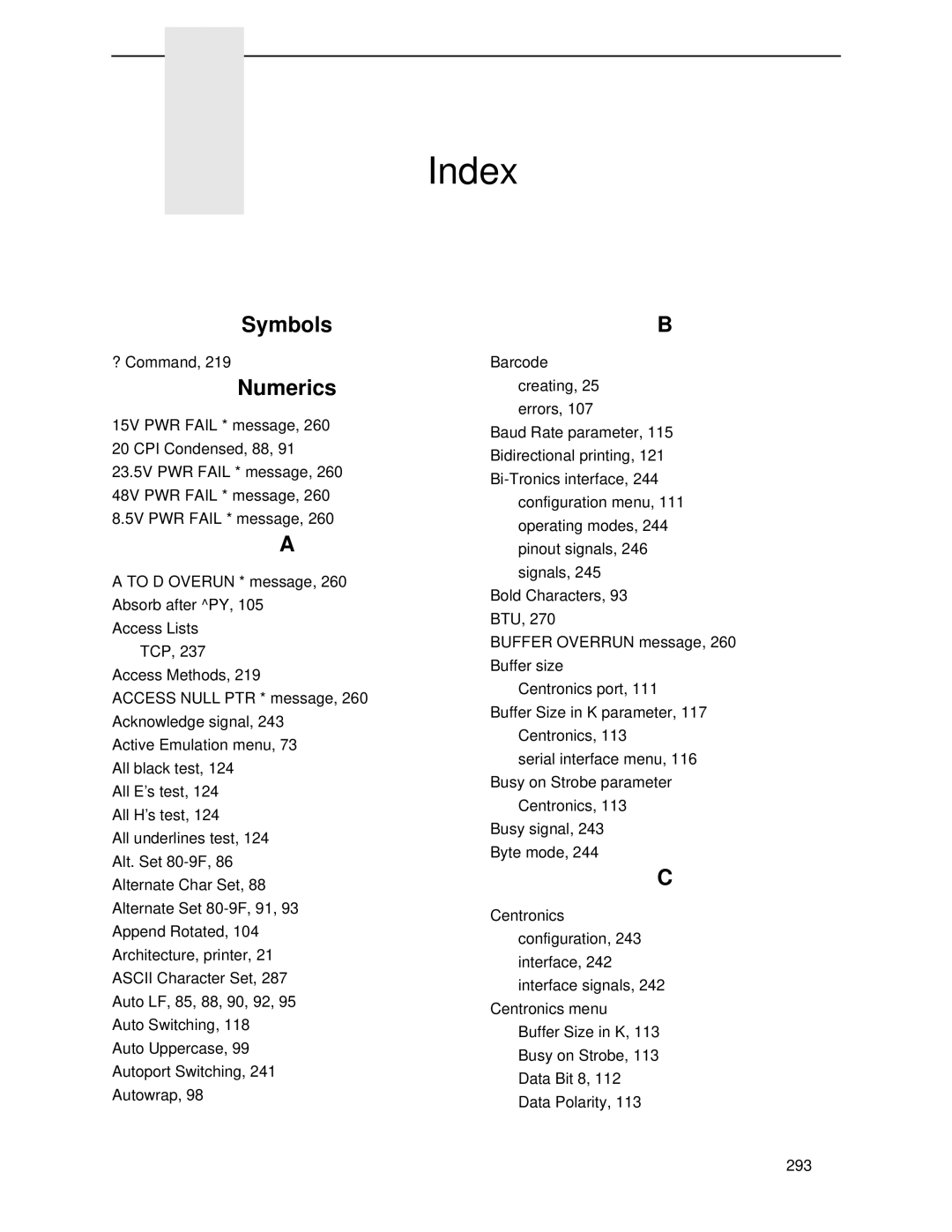 HP LQH-HW 3ULQWHUV manual Index 