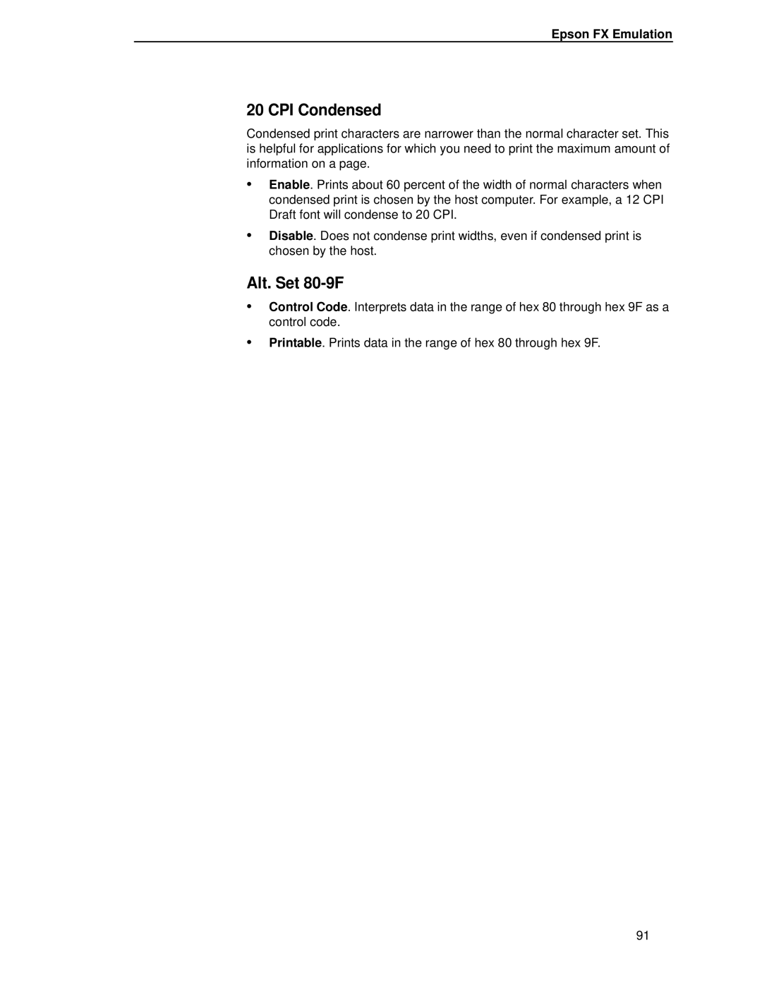 HP LQH-HW 3ULQWHUV manual CPI Condensed 