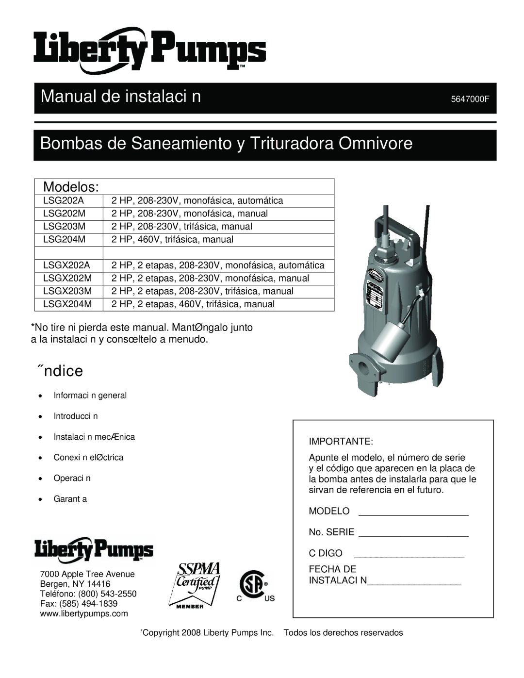 HP LSGX202A, LSGX204M, LSGX203M, LSG204M, LSG202M, LSG202A manual Manual de instalación 