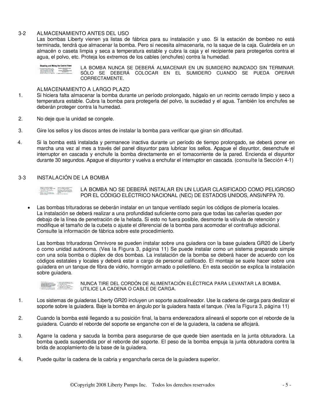 HP LSGX204M, LSGX203M, LSGX202A, LSG204M, LSG202M, LSG202A manual Almacenamiento Antes DEL USO, Almacenamiento a Largo Plazo 