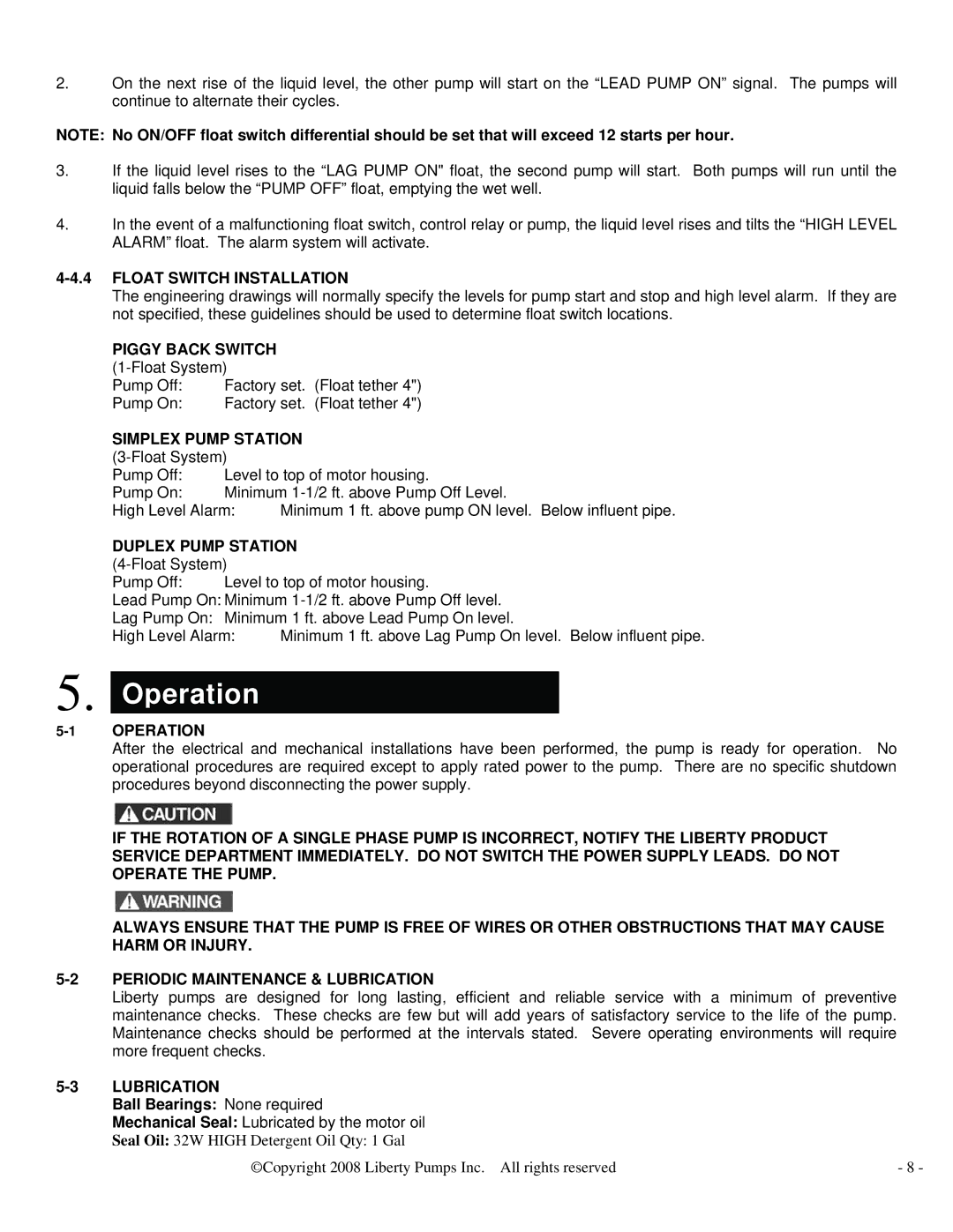 HP LSGX202A, LSGX204M, LSGX203M, LSG204M, LSG202M, LSG202A manual Operation 