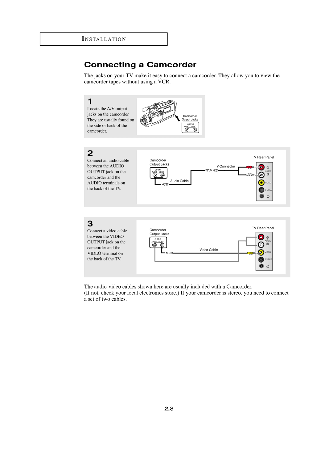 HP LTN1765 manual Connecting a Camcorder 