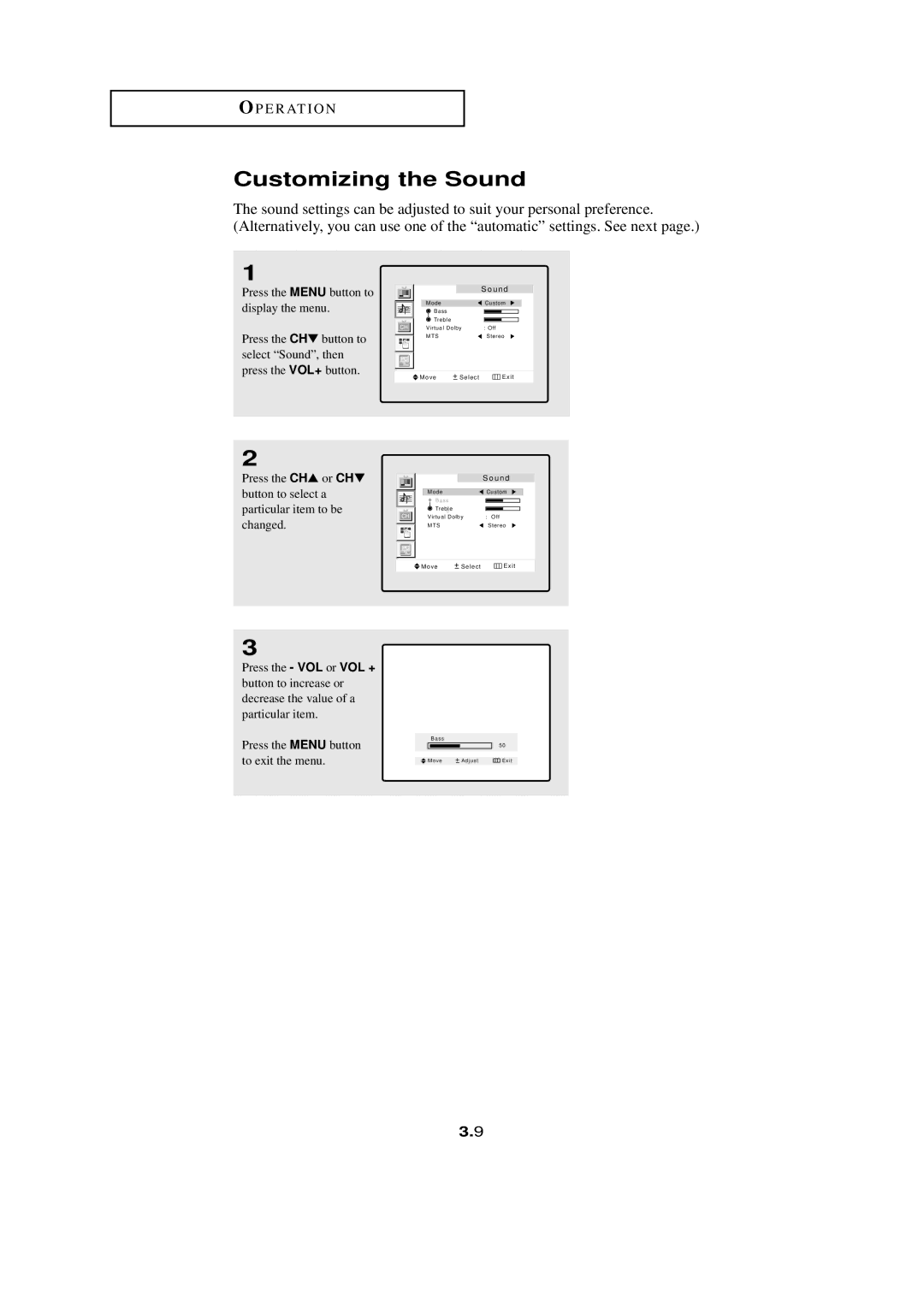 HP LTN1765 manual Customizing the Sound 