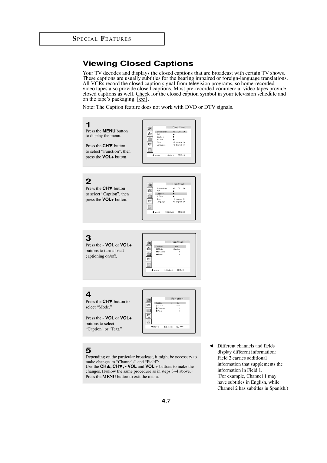 HP LTN1765 manual Viewing Closed Captions 