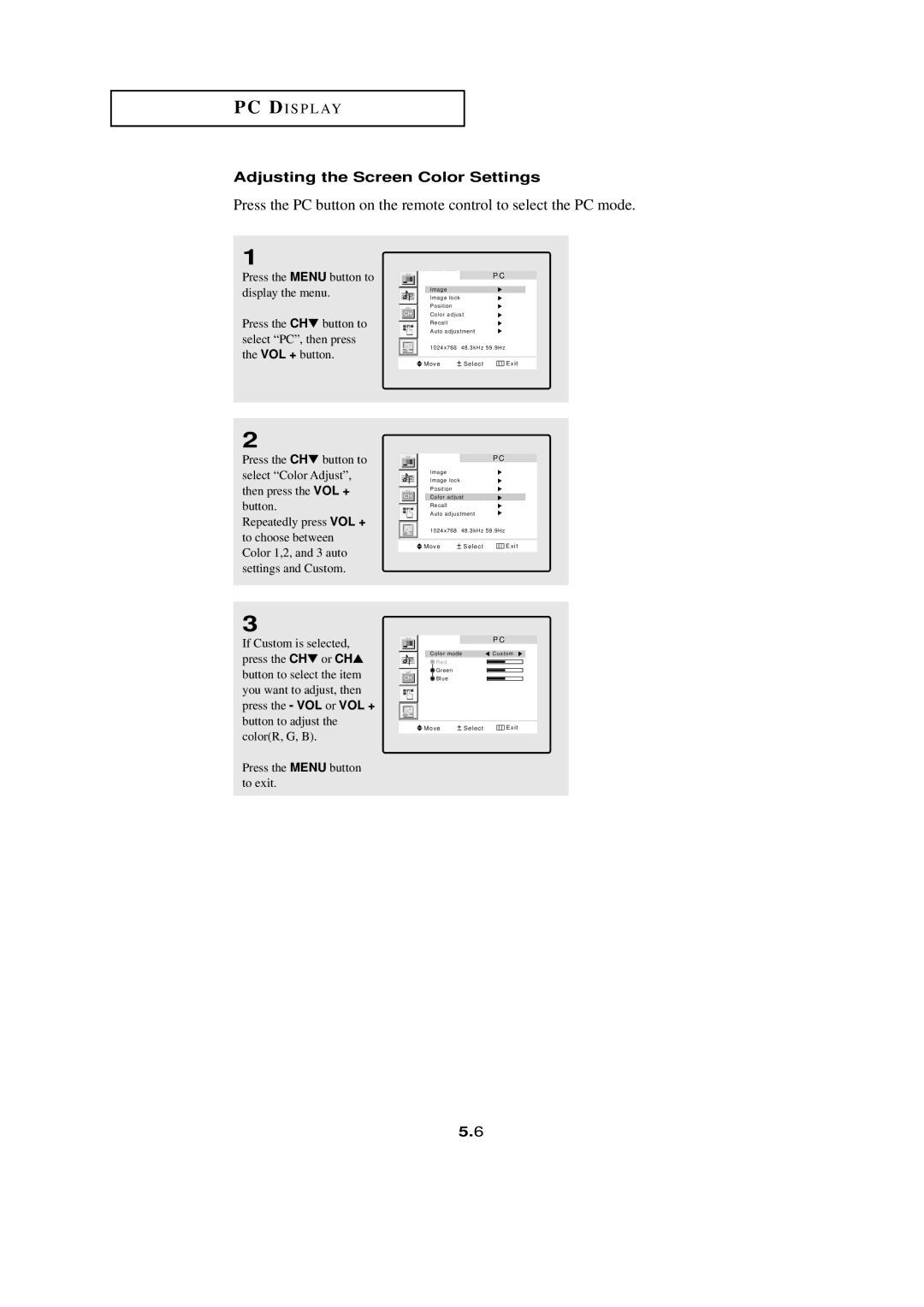 HP LTN1765 manual Adjusting the Screen Color Settings 