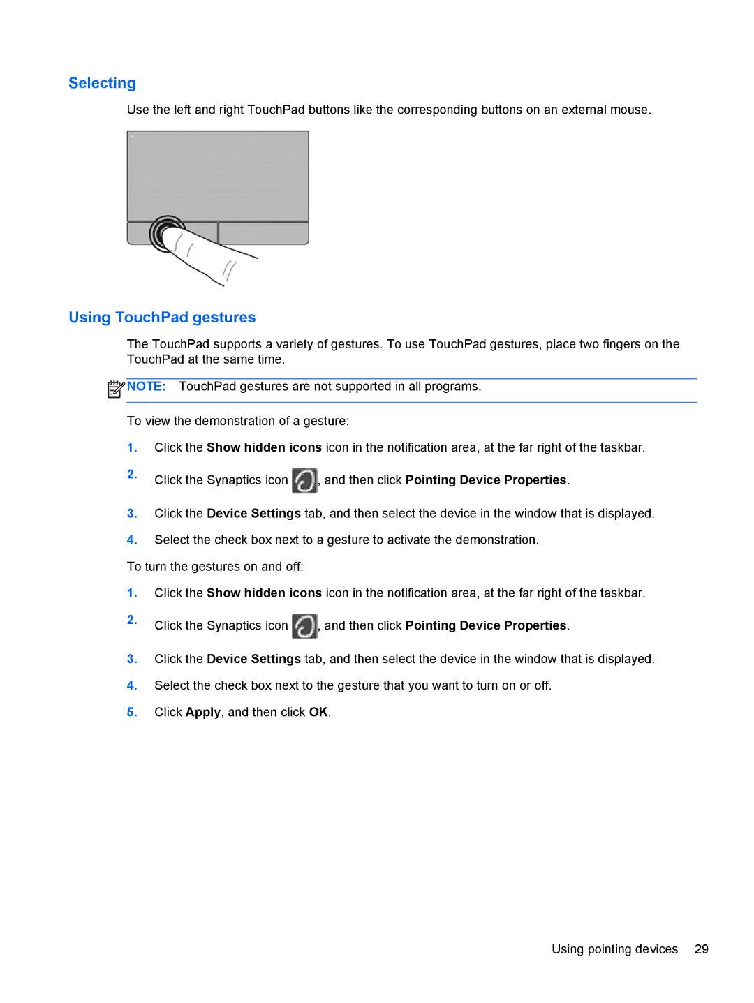 HP LW923AW manual Selecting 