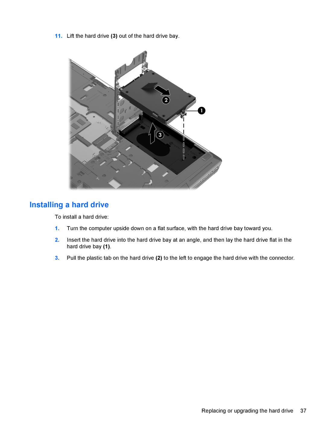 HP LW923AW manual Installing a hard drive 