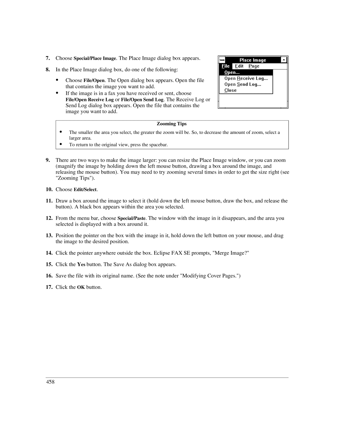 HP LX manual Choose Edit/Select 