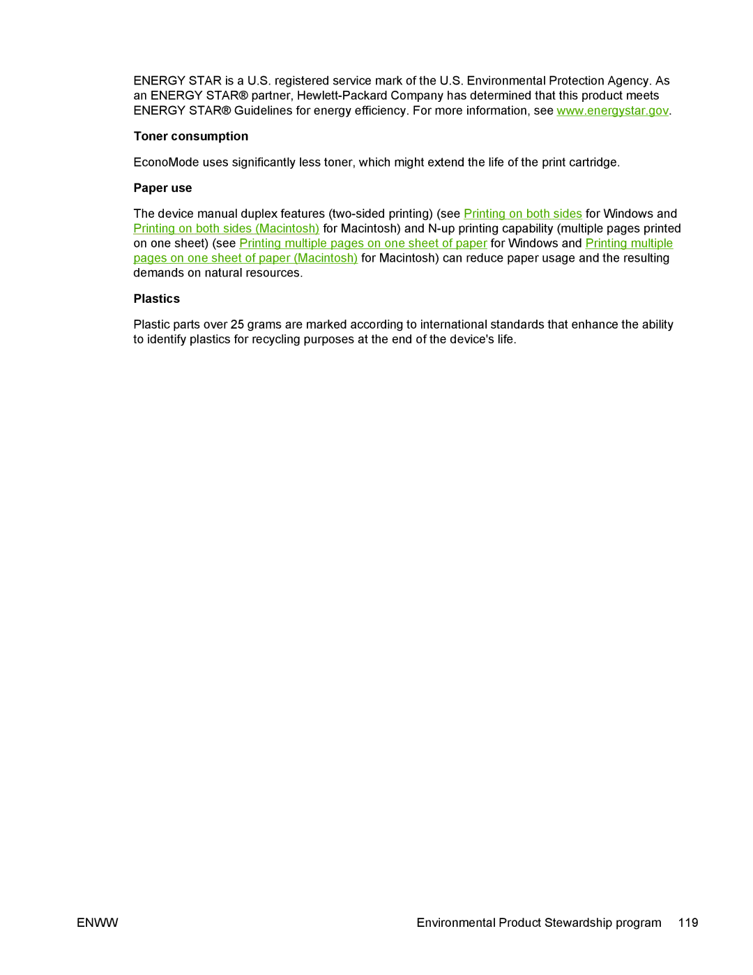 HP M1005 manual Toner consumption 