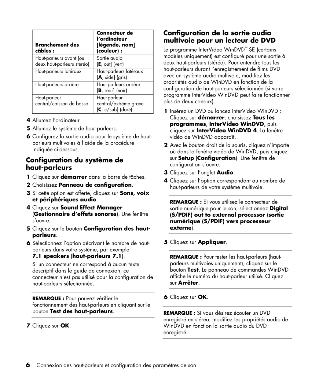 HP m1082n, m1080n Configuration du système de haut-parleurs, Choisissez Panneau de configuration, Speakers haut-parleurs 