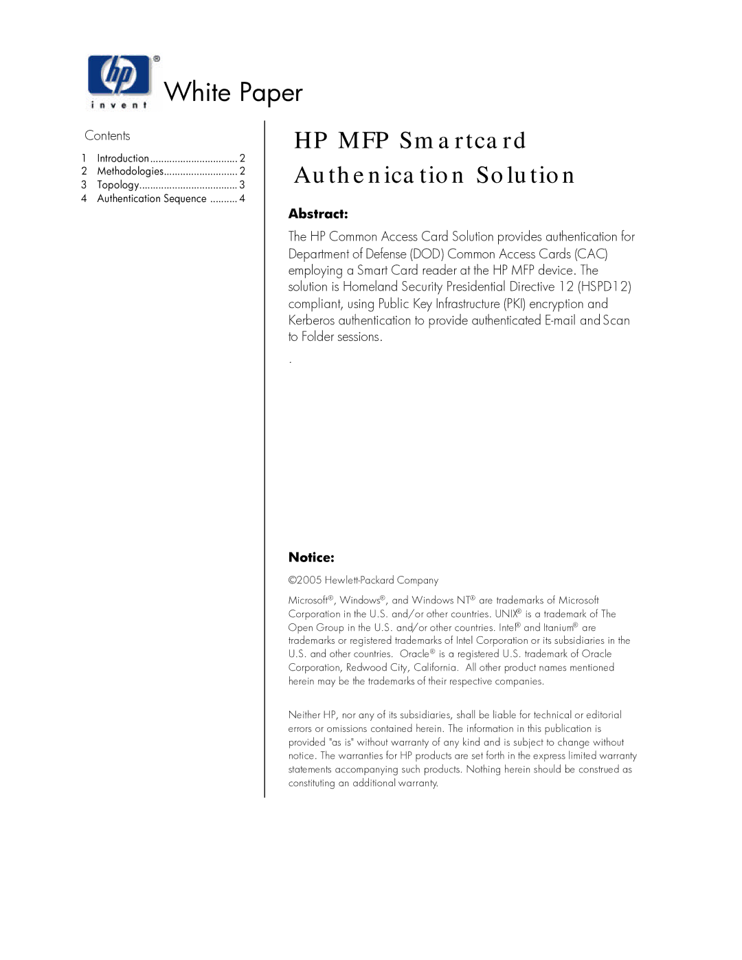 HP M1120 manual White Paper 