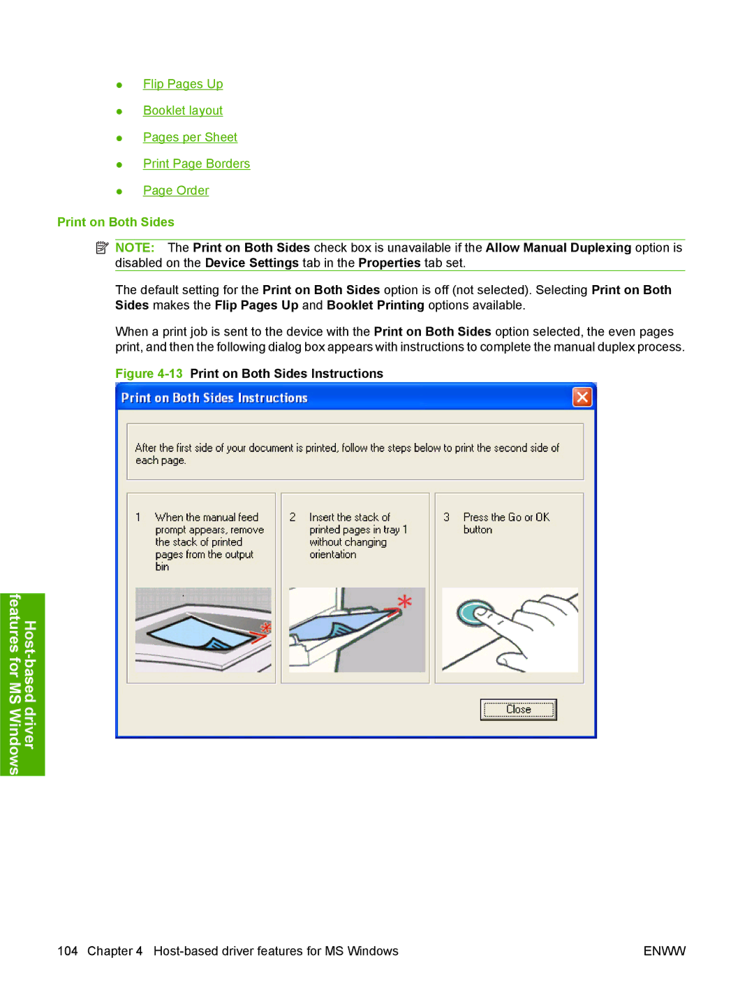 HP M1120n manual 13Print on Both Sides Instructions 