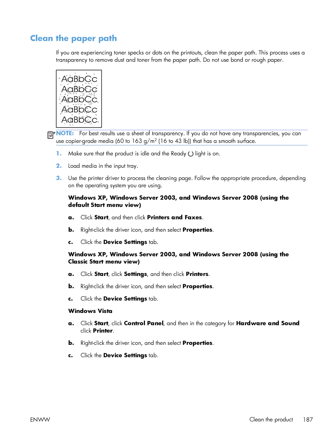 HP M1216nfh, M1214nfh, M1213nf manual Clean the paper path 