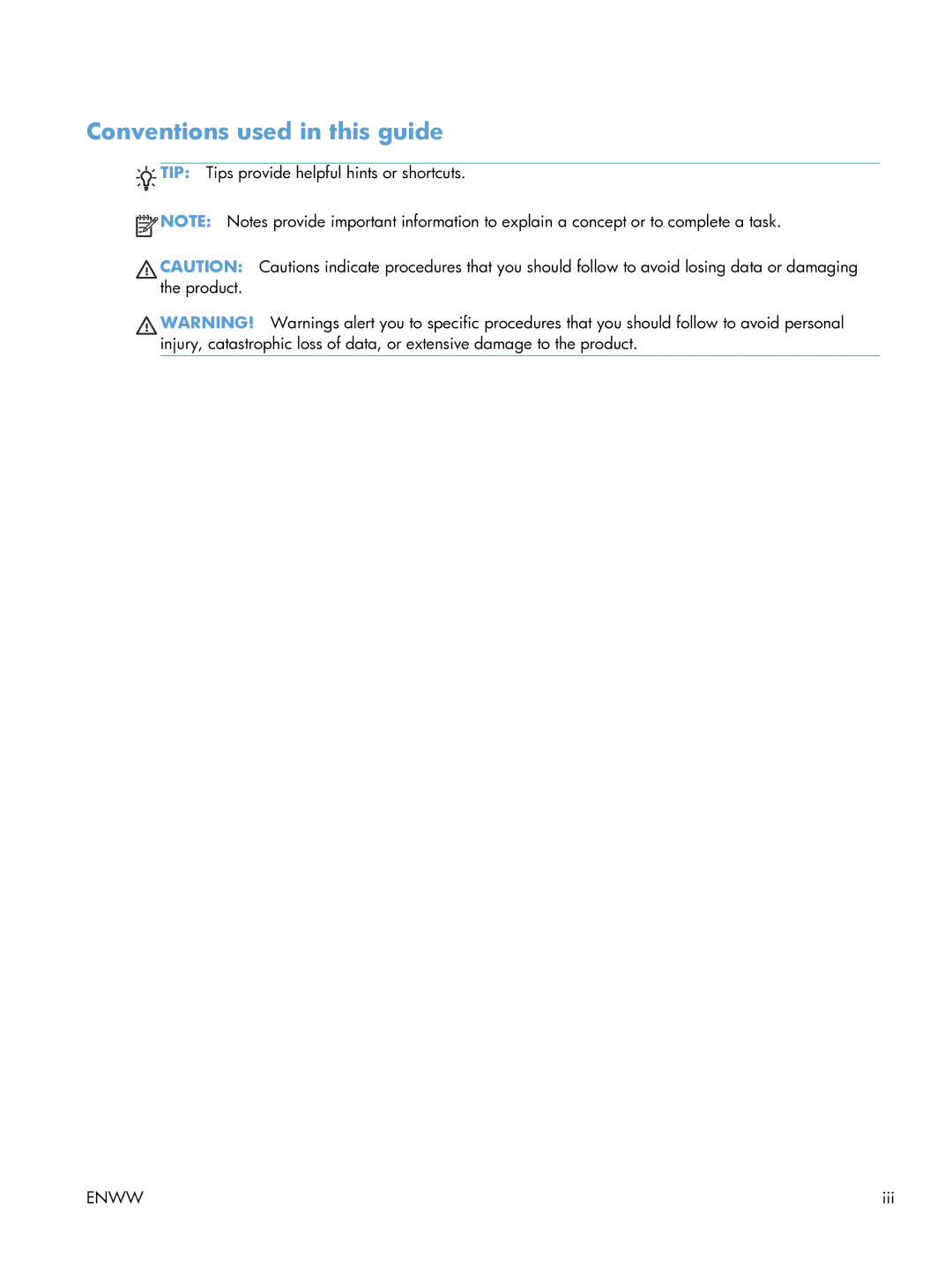 HP M1217NFW CE844A#BGJ manual Conventions used in this guide 