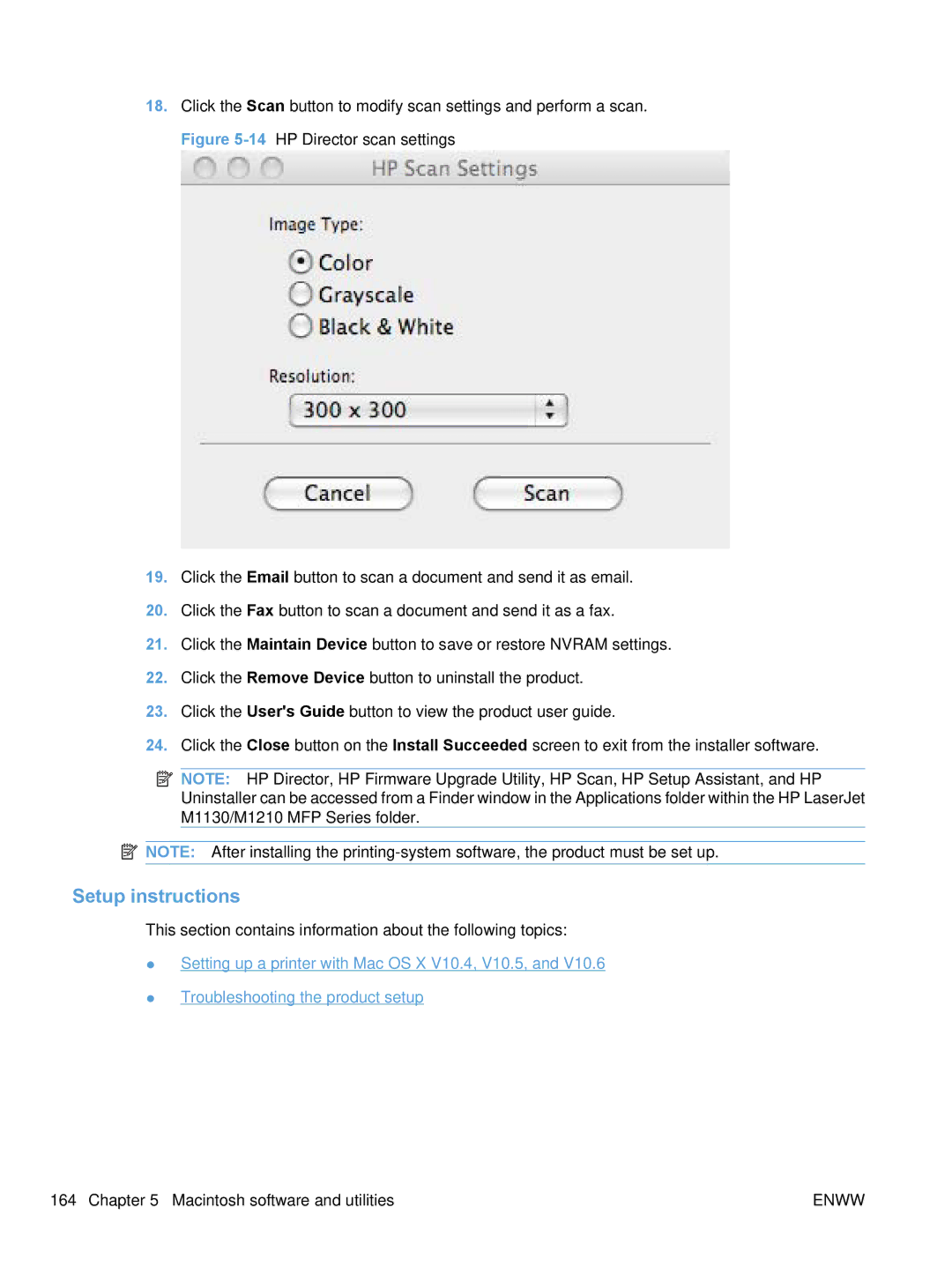 HP M1217nfw, M1216nfh, M1213nf, M1136 manual Setup instructions 