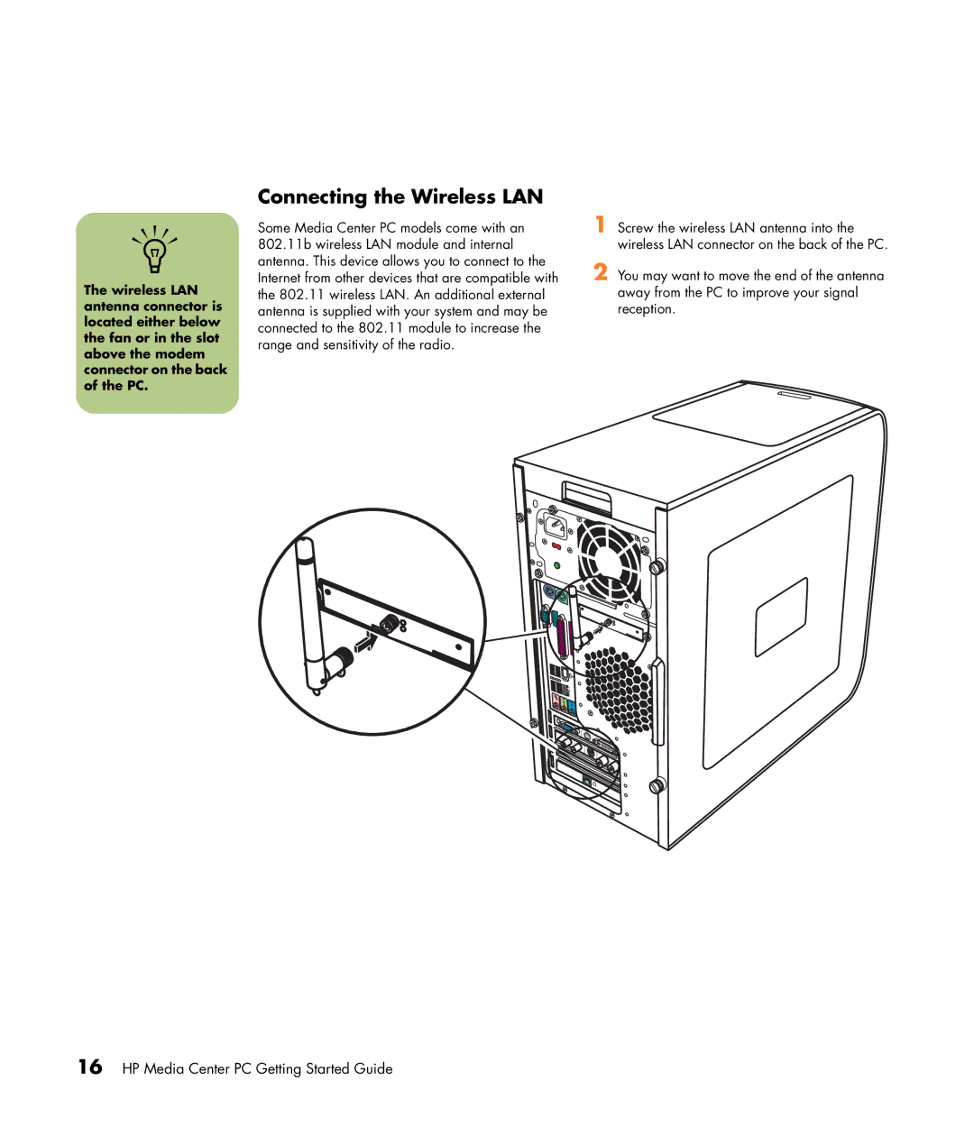 HP m1299a, m1050y (PJ720AV), m1050e (PU061AV), m1050y (PU060AV), m1050e (PJ622AV), m1297c, m1297a Connecting the Wireless LAN 