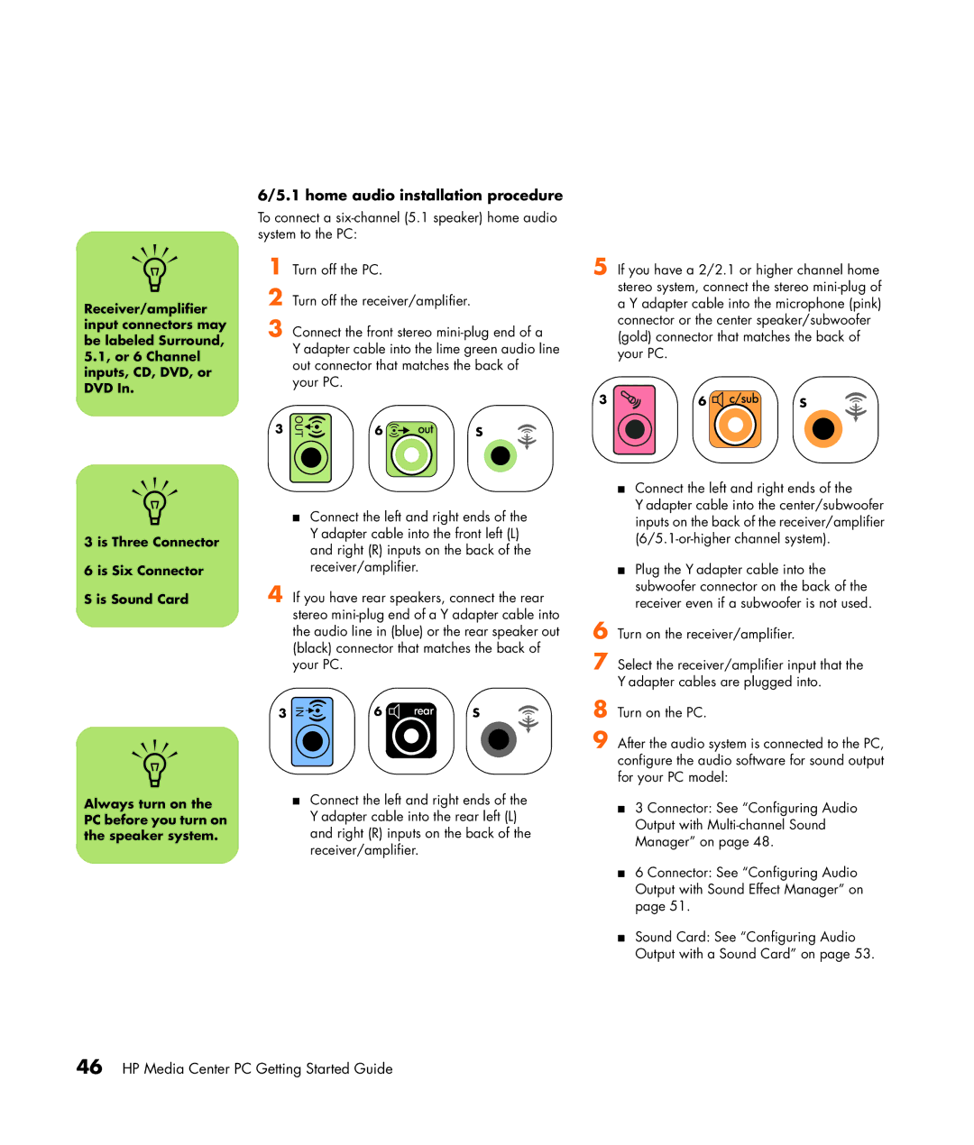 HP m1277a, m1299a, m1050y (PJ720AV), m1050e (PU061AV), m1050y (PU060AV), m1050e (PJ622AV) Home audio installation procedure 