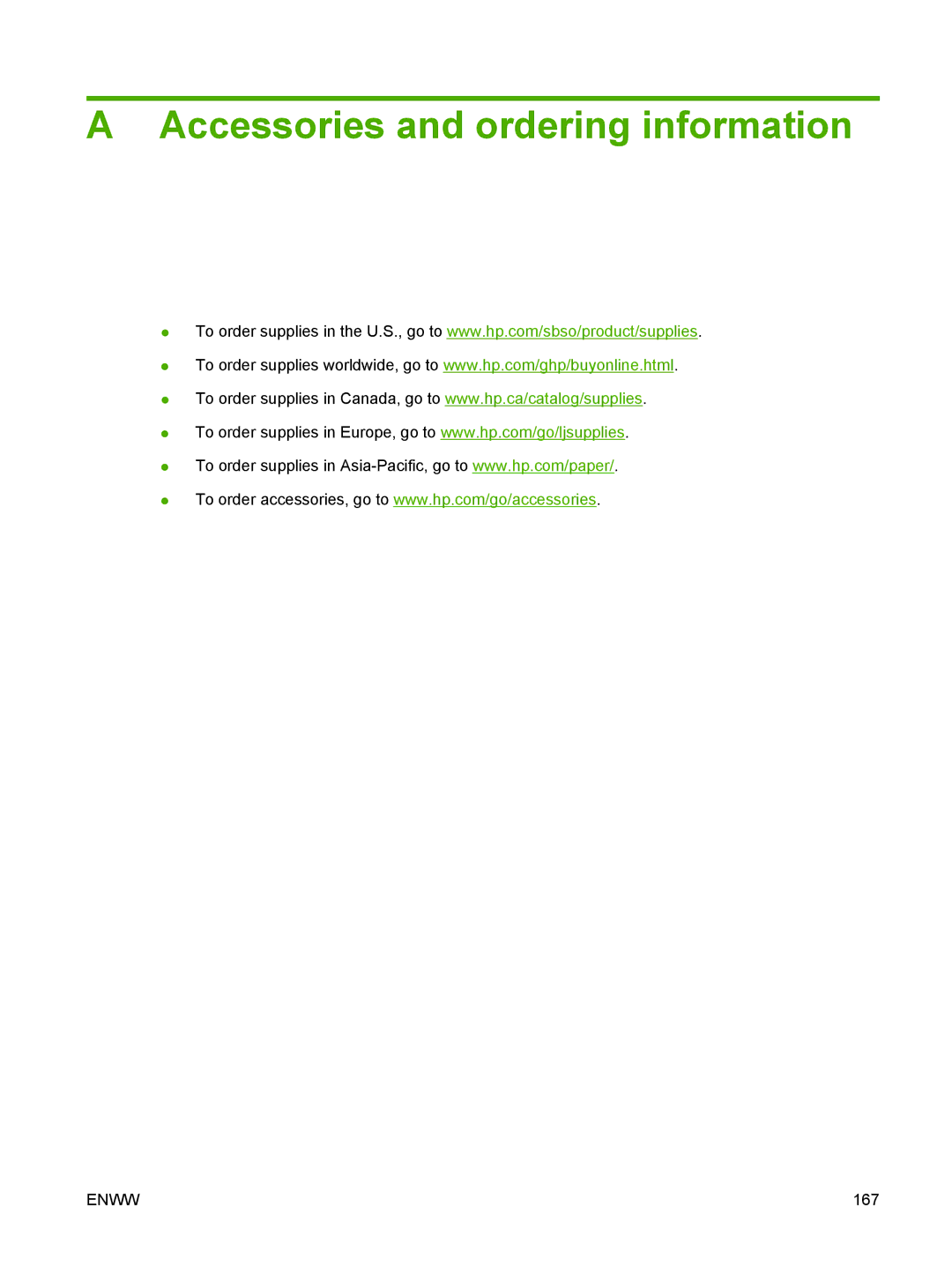 HP M1300 manual Accessories and ordering information 