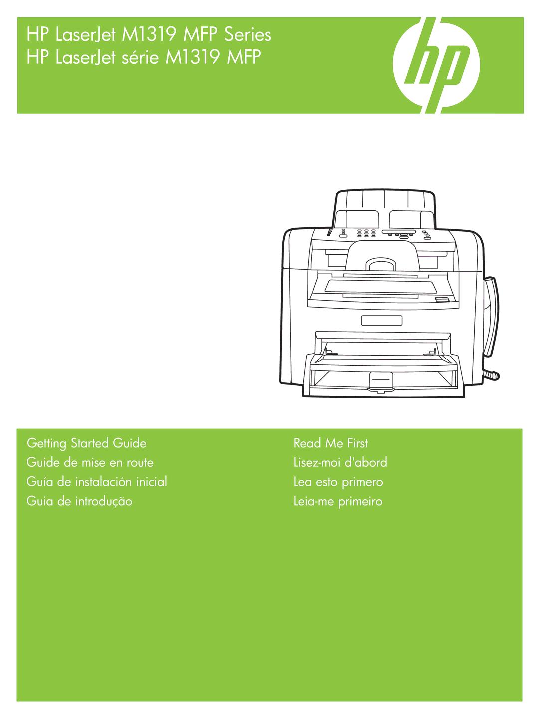 HP M1300 manual HP LaserJet M1319 MFP Series HP LaserJet série M1319 MFP 