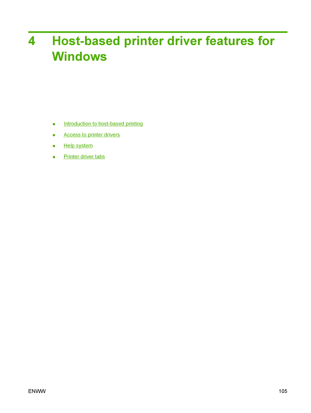 HP M1300 manual Host-based printer driver features for Windows 