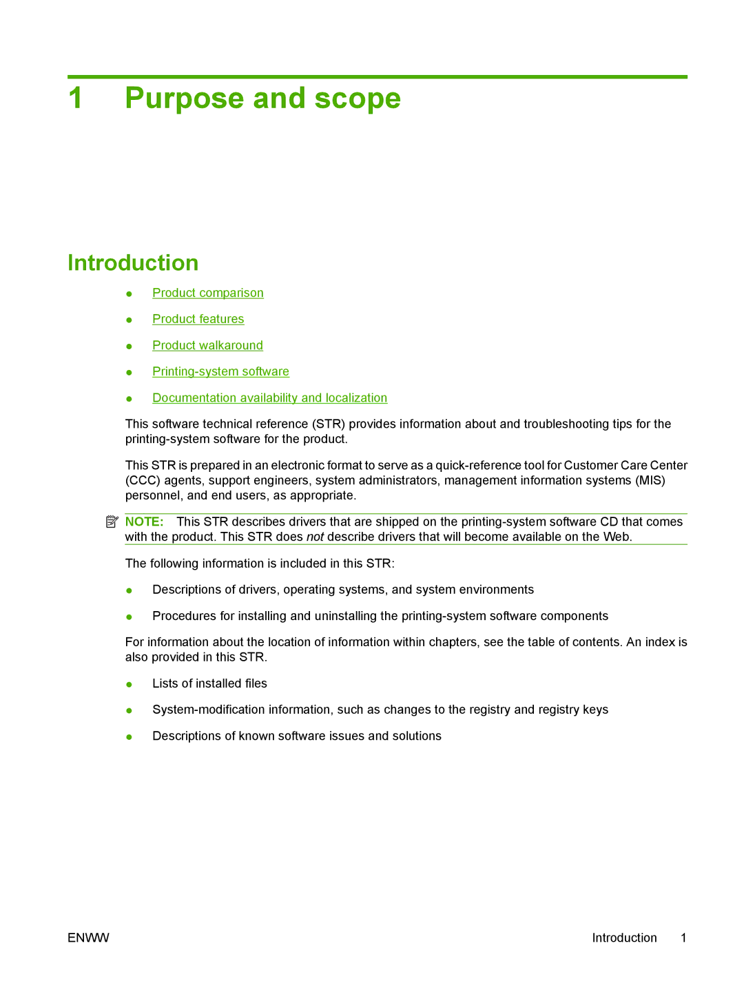 HP M1300 manual Purpose and scope, Introduction 