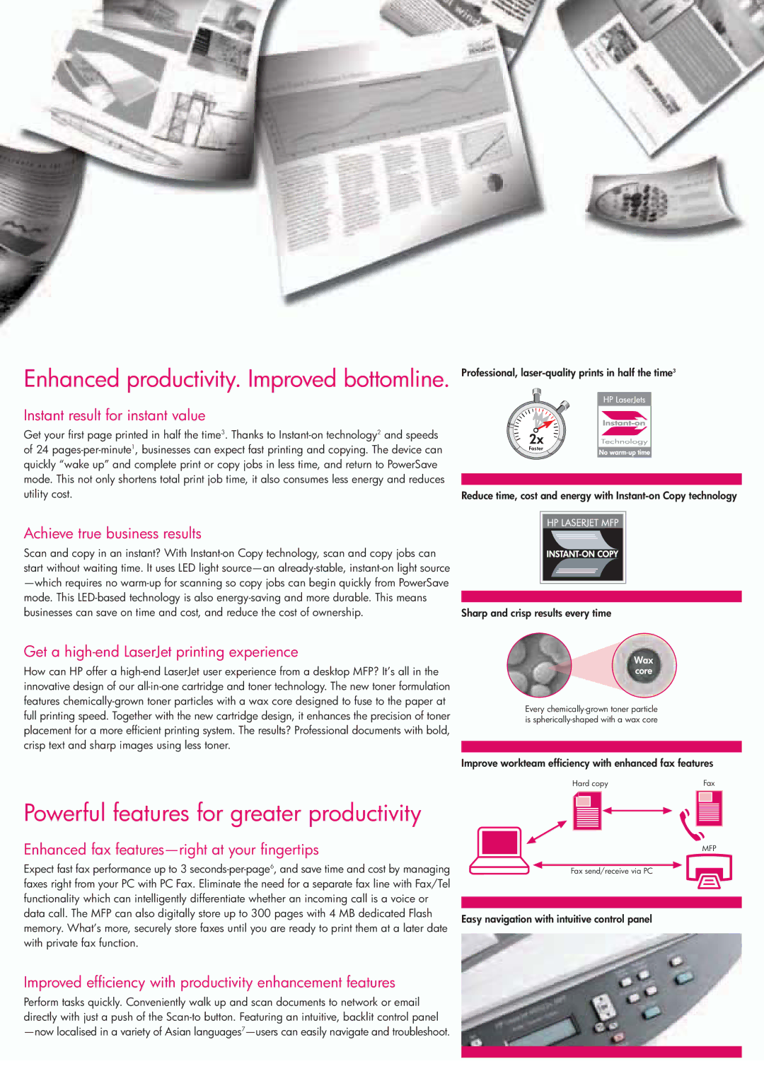 HP M1522 MFP manual Powerful features for greater productivity 