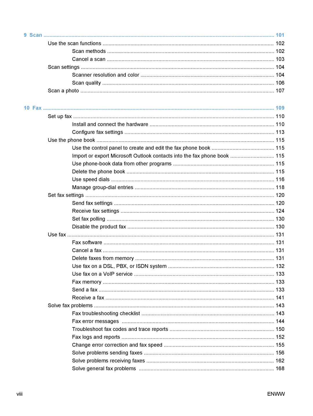 HP M1530 manual 101, 109 