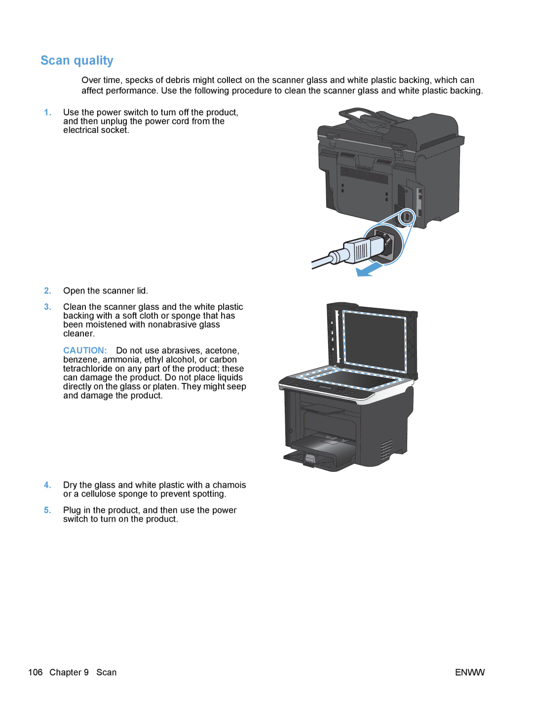 HP M1530 manual Scan quality 