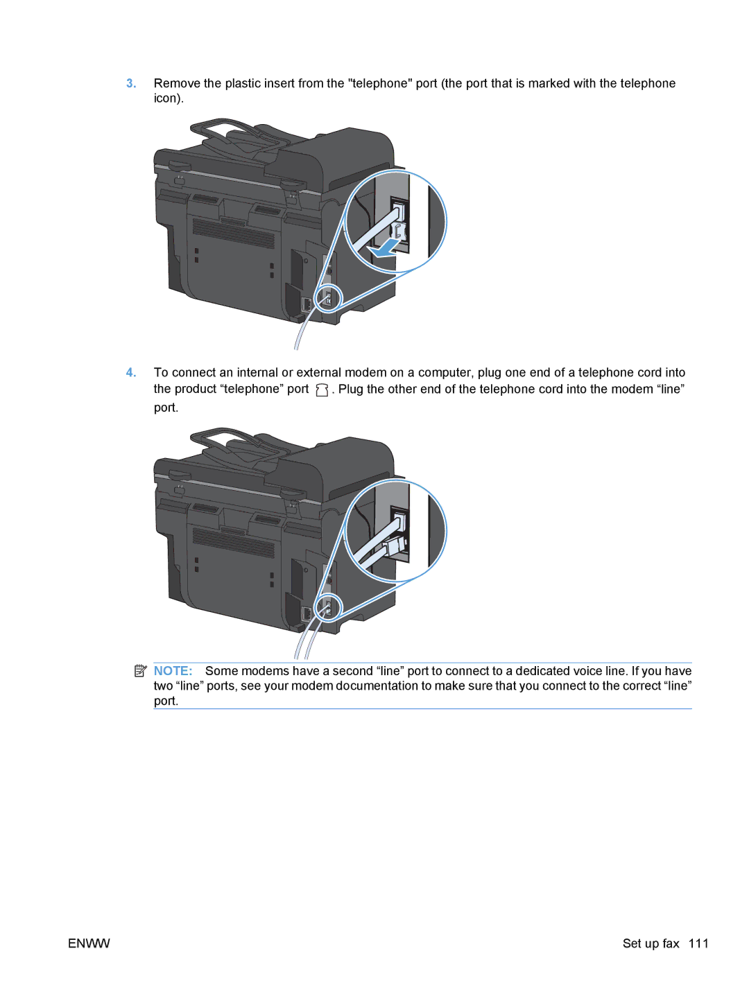 HP M1530 manual Set up fax 